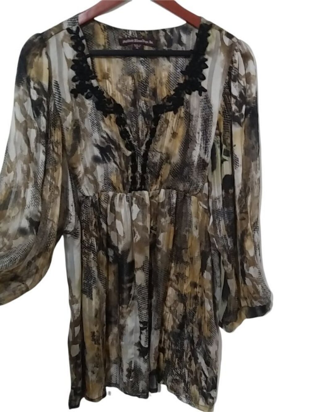 Hush Baby Sienna Rose XL Whimseygoth Black Gold Top Plus